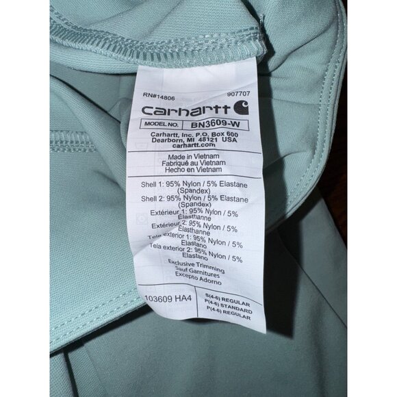 Carhartt Womens Forge Fitted Lightweight Utility Legging S Mint Green - Picture 4 of 12